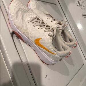 Nike Cream and Yellow Athletic Shoes